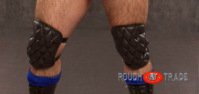 Alternate image of Quilted Leather Knee Pads